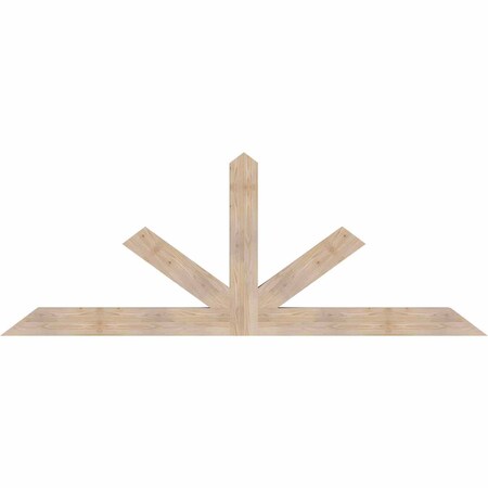 Ekena Millwork Saratoga Smooth Timber Gable Bracket, Douglas Fir, 96"W x 36"H x 3 1/2"D x 5 1/2"F, 9/12 Pitch GBW096X36X0406SAR00SDF